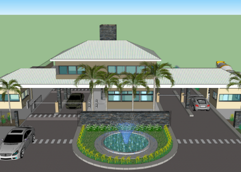 Diseño de entradas para barrios cerrados – Club de campo Arandú – Estudio Capdevielle Fuente