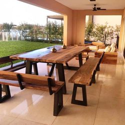 Muebles de diseño en madera maciza para exterior – Carpintería Barragán