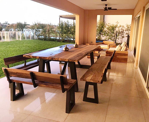 Muebles de diseño en madera maciza para exterior – Carpintería Barragán