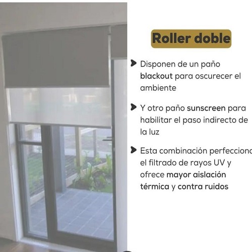 Confección de cortinas roller doble 