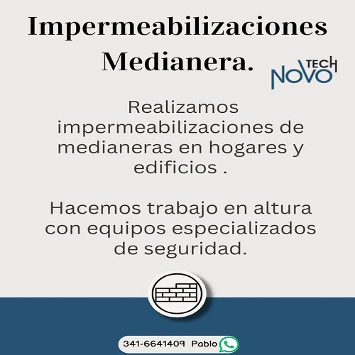 Impermeabilización de medianeras en altura 